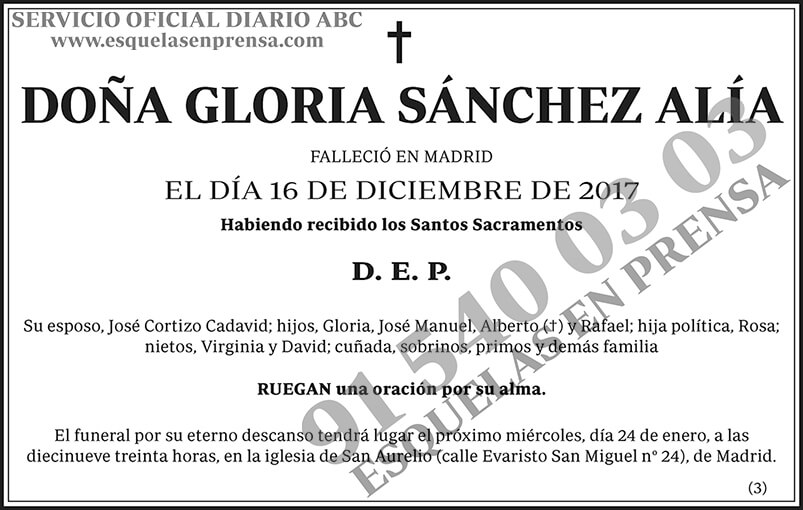 Gloria Sánchez Alía